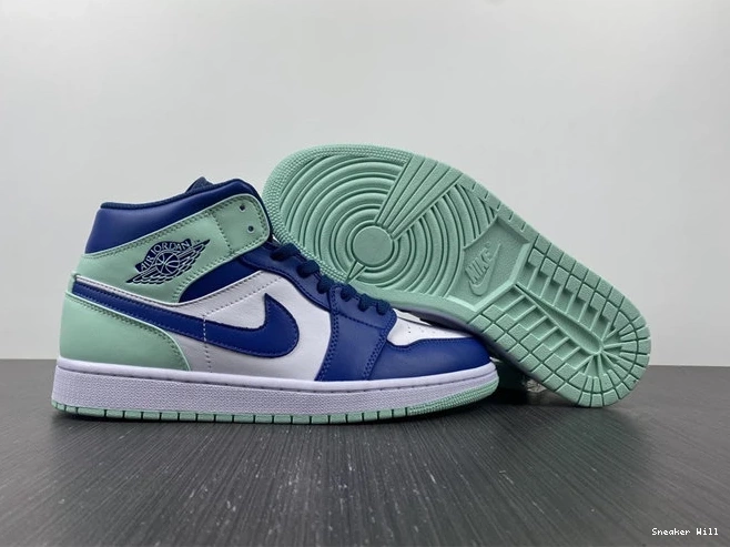 487 554724- Fashionable Mystic Mid 5334 Jordan1 Foam Mint Navy 0602